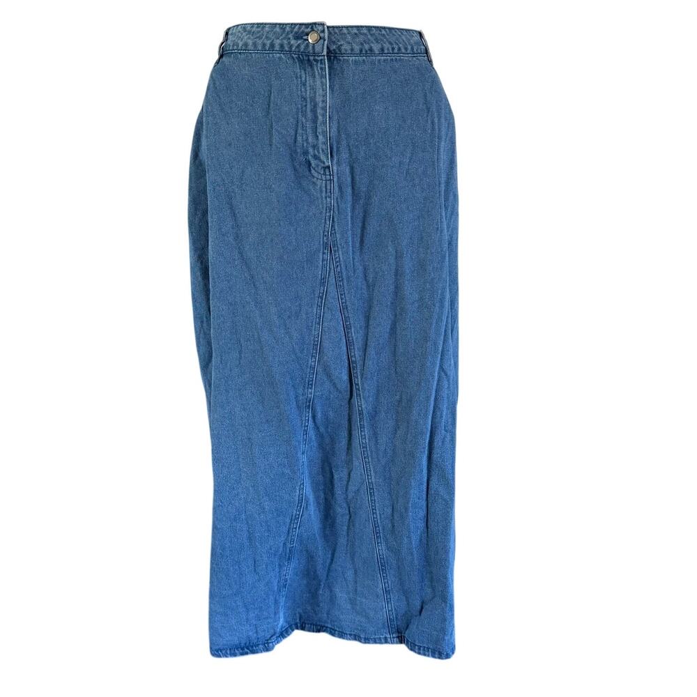 NWT Denim Maxi Skirt Plus Size 22 W Y2K 2000s Cowgirl Grunge Skater